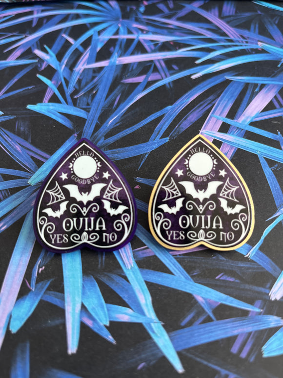 Ouija Planchette Acrylic Pin