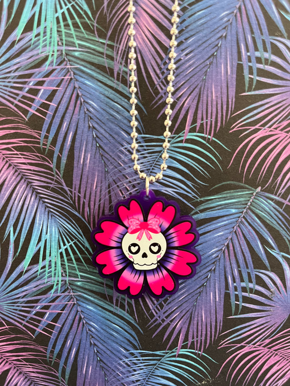 Skull Flower Necklace