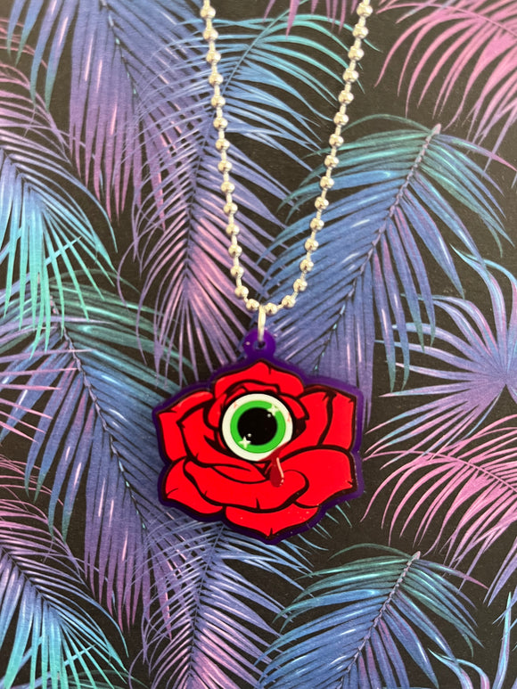 Eyeball Rose Necklace