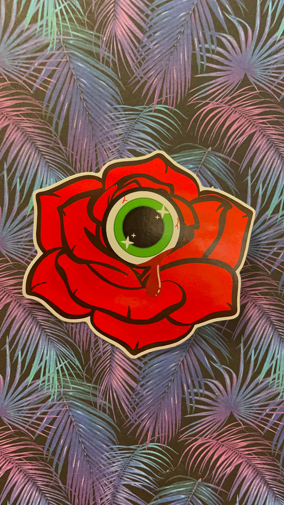 Eyeball Rose Sticker