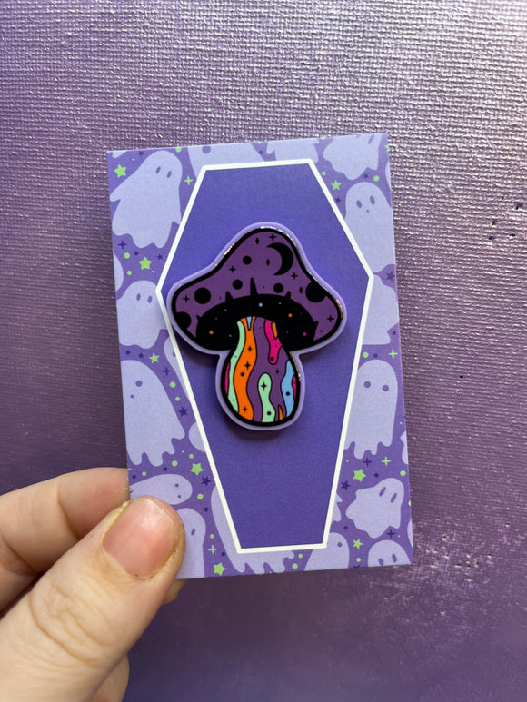 Mushroom Acrylic Pin