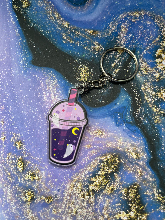 Ghost Bubble Tea Keychain