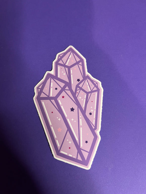 Purple Crystal Vinyl Sticker